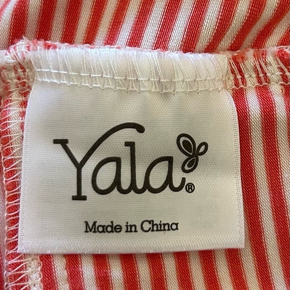 Yala Pink /Red? and White Striped Hooded Swim Cover-Up/ WITH POCKETS / size S - Picture 8 of 10